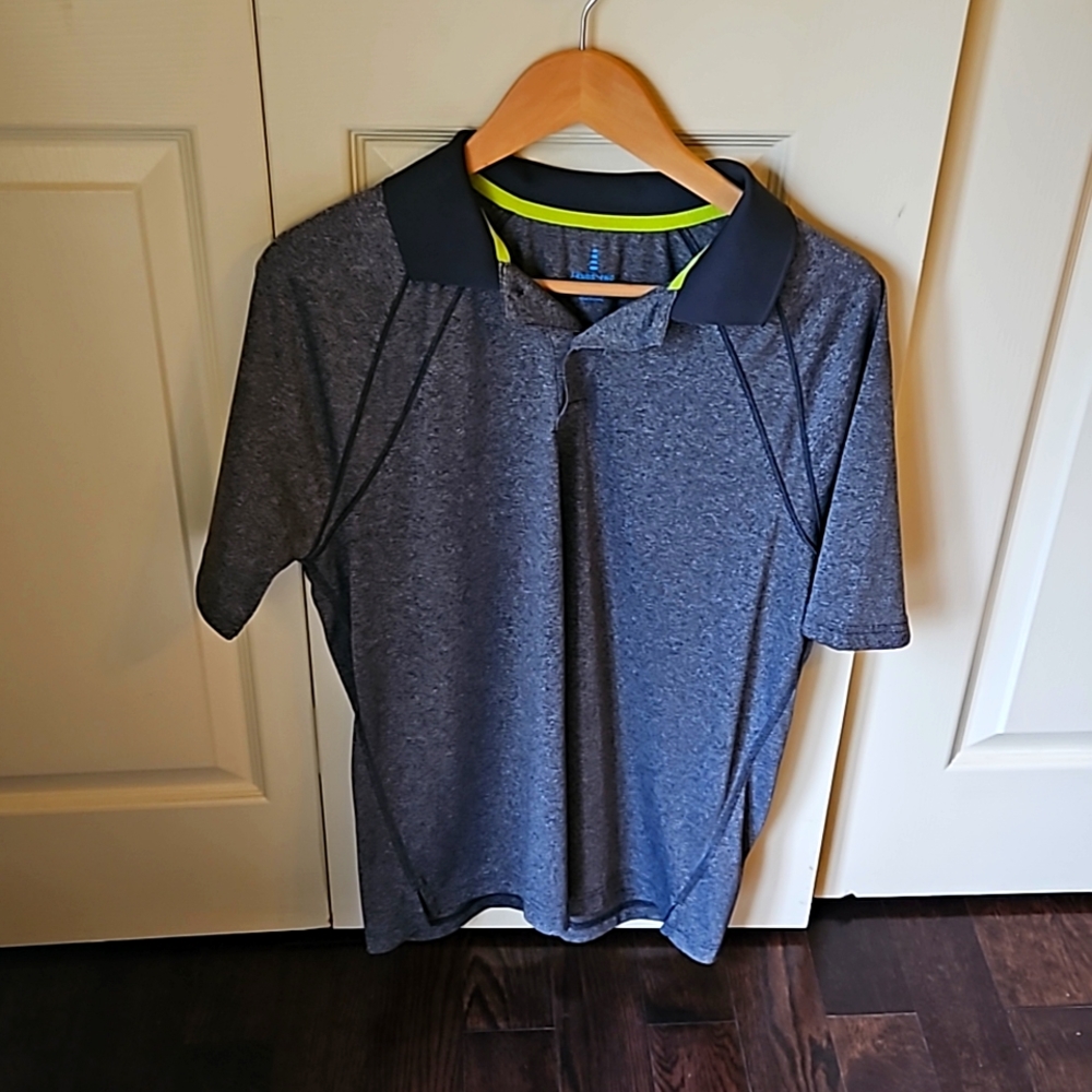 Lands end gray collared shirt, sz M